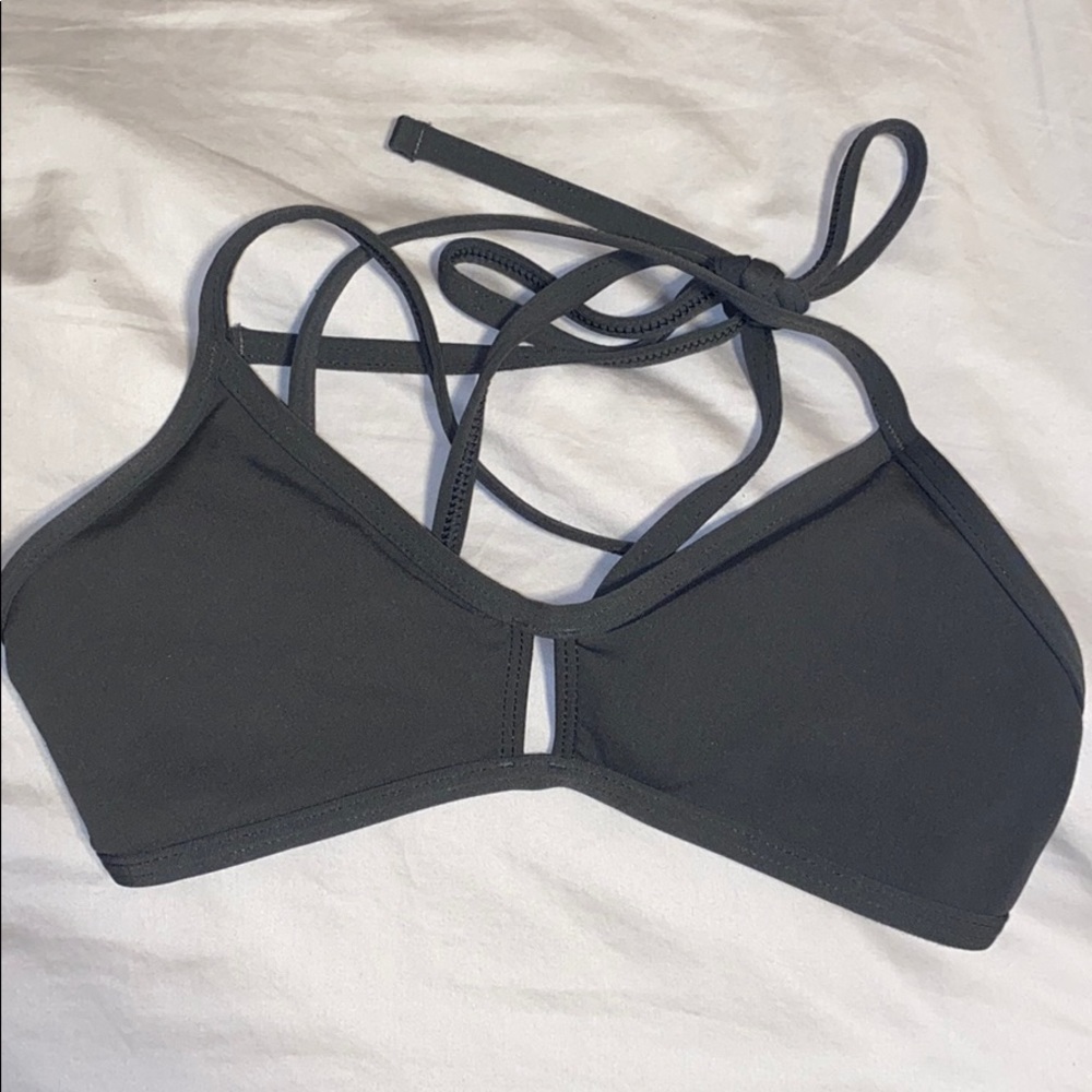 Jolyn Vent Bikini Top in color Asphalt Gray